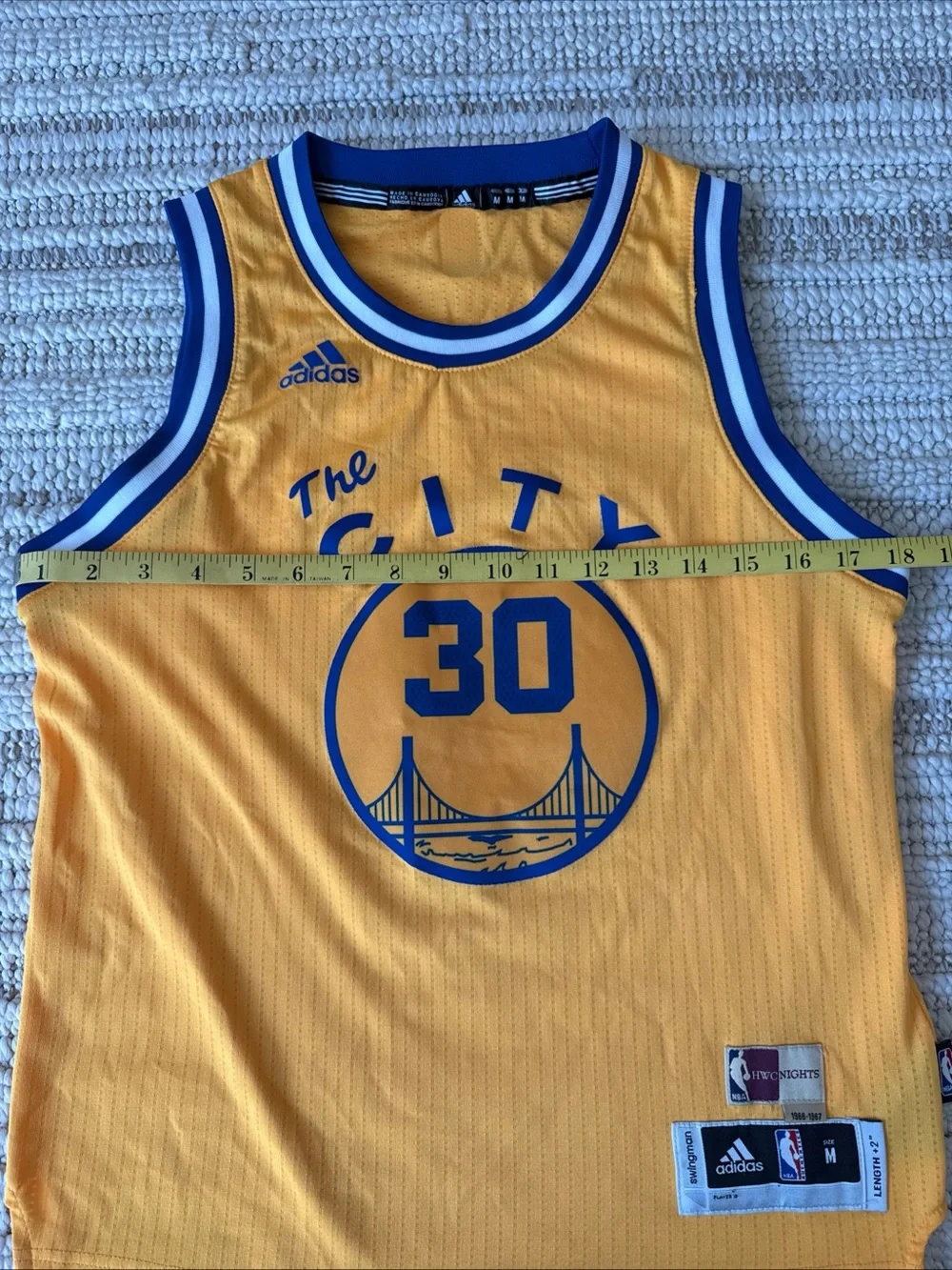 Adidas Steph Curry #30 Golden State Warriors Jersey Youth Med +2 Length THE CITY
